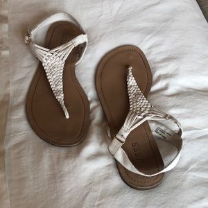 White Flat Sandals